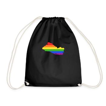 El Salvador Regenbogen für LGTBQ Salvadorianer - Turnbeutel - Schwarz - Vorne