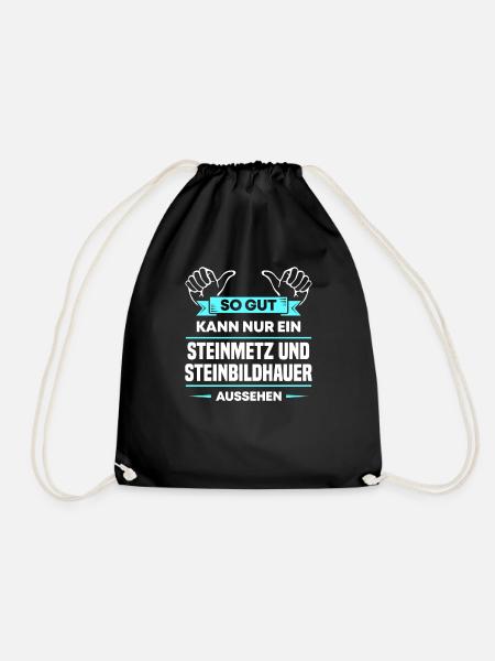 Steinmetz Steinbildhauer Design für Handwerker - Turnbeutel - Schwarz