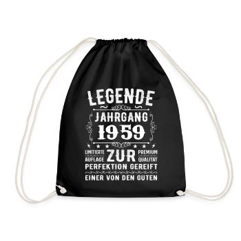 Legend - Vintage 1959 - Matured to perfection - Drawstring Bag - black - Front