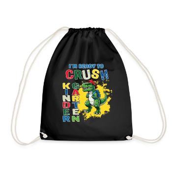 I'm ready to rock kindergarten - Drawstring Bag - black - Front