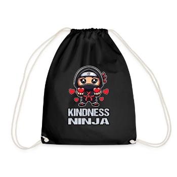 Kindness Ninja - Turnbeutel - Schwarz - Vorne
