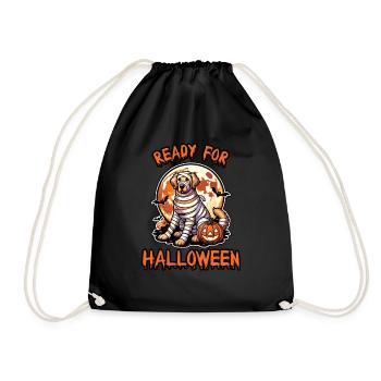 Ready for Halloween Golden Retriever - Drawstring Bag - black - Front