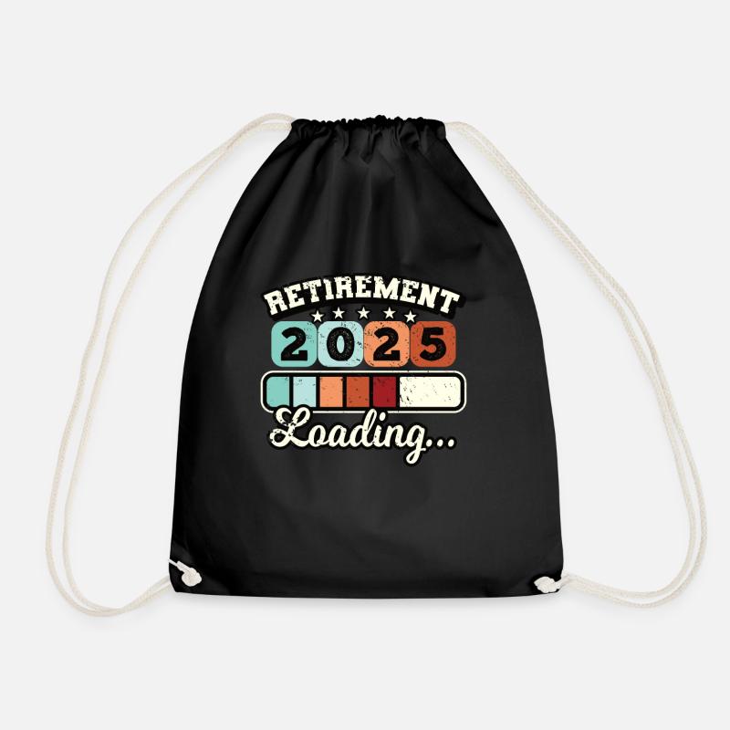Ruhestand 2025 Laden Retro - Turnbeutel - Schwarz