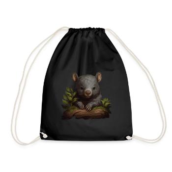 Wombat Baby Australie - Sac de sport léger - noir - Devant