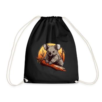 Koala Cute Koala Bear Baby - Drawstring Bag - black - Front
