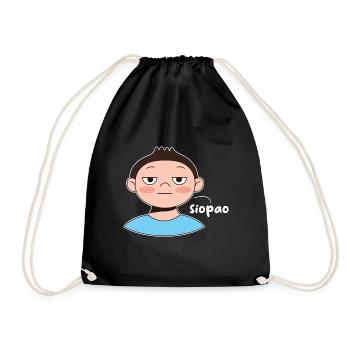 Fil-Am Siopao Design for proud Pinoys - Drawstring Bag - black - Front