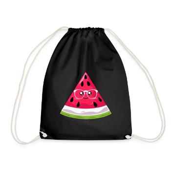 Pastèque - Sac de sport léger - noir - Devant