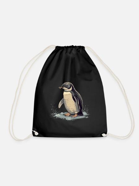 Pinguin Baby Vogel Küken - Turnbeutel - Schwarz