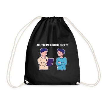 Father's Day Wedding Design - Drawstring Bag - black - Front