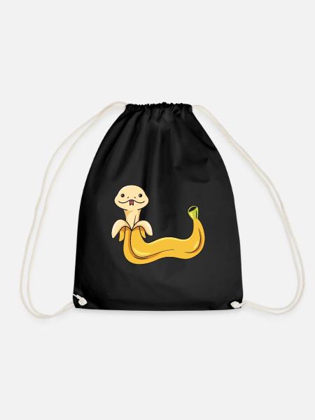 Schlange Banana Design für Schlangenliebhaber - Turnbeutel - Schwarz