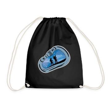 Carabiner Hiking - Drawstring Bag - black - Front