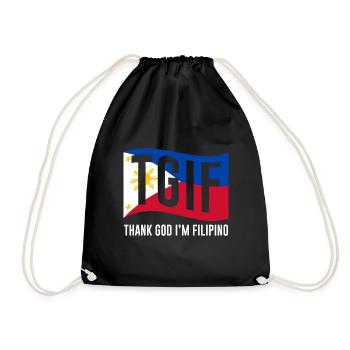 Dieu merci, je suis philippin pour philippin - Sac de sport léger - noir - Devant