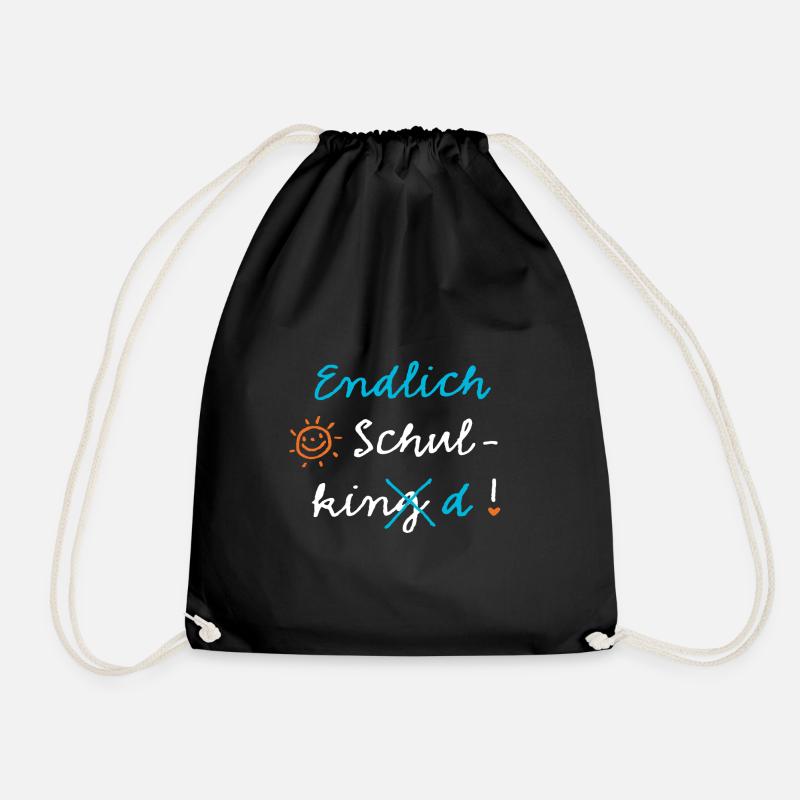 Endlich Schulking ... äh Schulkind! - Turnbeutel - Schwarz