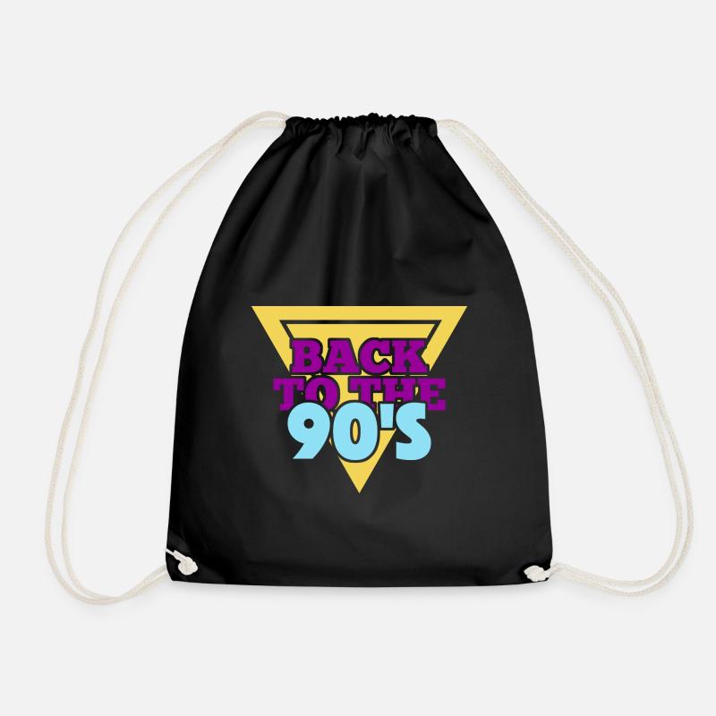 90s 90er - Turnbeutel - Schwarz