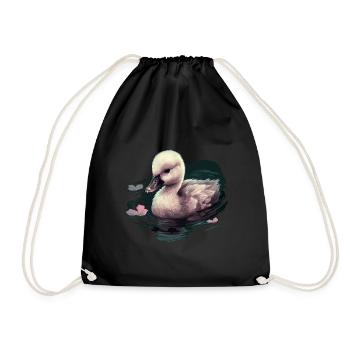 Bébé cygne Oiseau Poussin - Sac de sport léger - noir - Devant