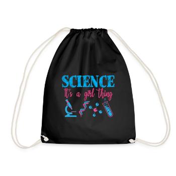 Science It's a Girl Thing - Women in Stem - Drawstring Bag - black - Front