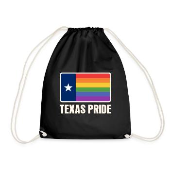 Regenbogen-Texas-Flaggenentwurf für LGBT+ Texaner - Turnbeutel - Schwarz - Vorne