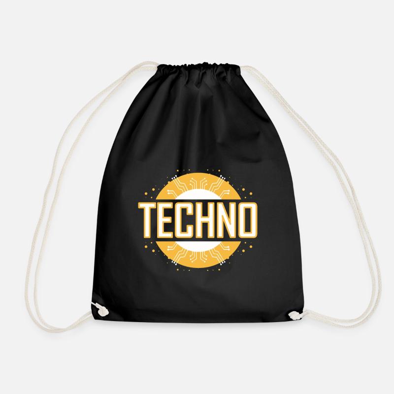 Techno - Turnbeutel - Schwarz