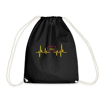 I love ''BBQ'' - Drawstring Bag - black - Front