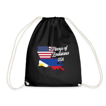 Filipinos von Louisiana Design für stolze Fil-Ams - Turnbeutel - Schwarz - Vorne