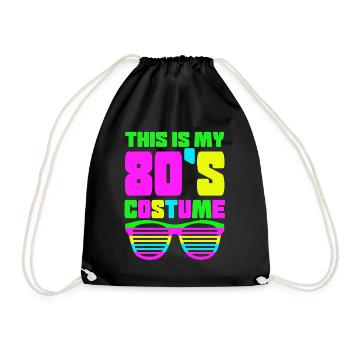 80er Jahre Bad Taste - Turnbeutel - Schwarz - Vorne