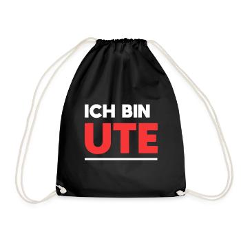 Ute Name Spruch für stolze Utes - Turnbeutel - Schwarz - Vorne