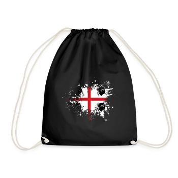 Sardinia Flag Klecks Sardinian Flag Spritzer - Drawstring Bag - black - Front