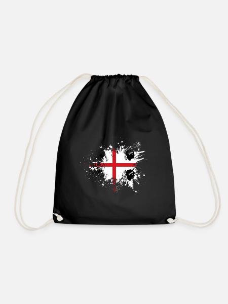 Sardinia Flag Klecks Sardinian Flag Spritzer - Drawstring Bag - black