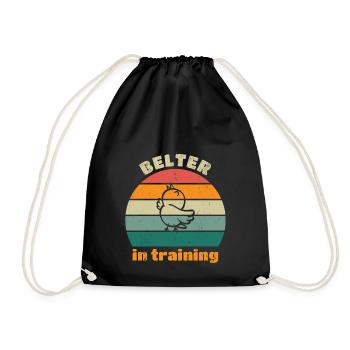 Belter in training - retro light distressed - Drawstring Bag - black - Front