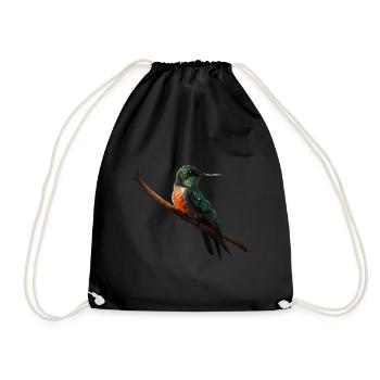 Hummingbird, Bird, Nature, Animals, Wilderness - Drawstring Bag - black - Front