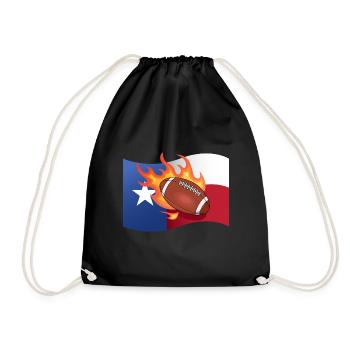 Texas Flagge Football Design für stolze Fans - Turnbeutel - Schwarz - Vorne