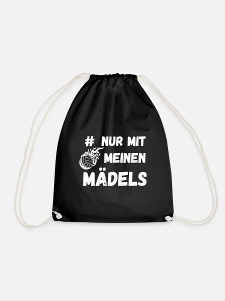 # Nur mit meinen Mädels Volleyball Stammtisch - Turnbeutel - Schwarz