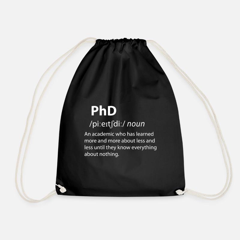 PhD Funny Dictionary Definition - Turnbeutel - Schwarz