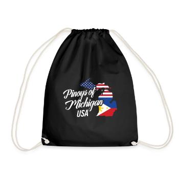 Filipinos of Michigan Design für stolze Fil-Ams - Turnbeutel - Schwarz - Vorne