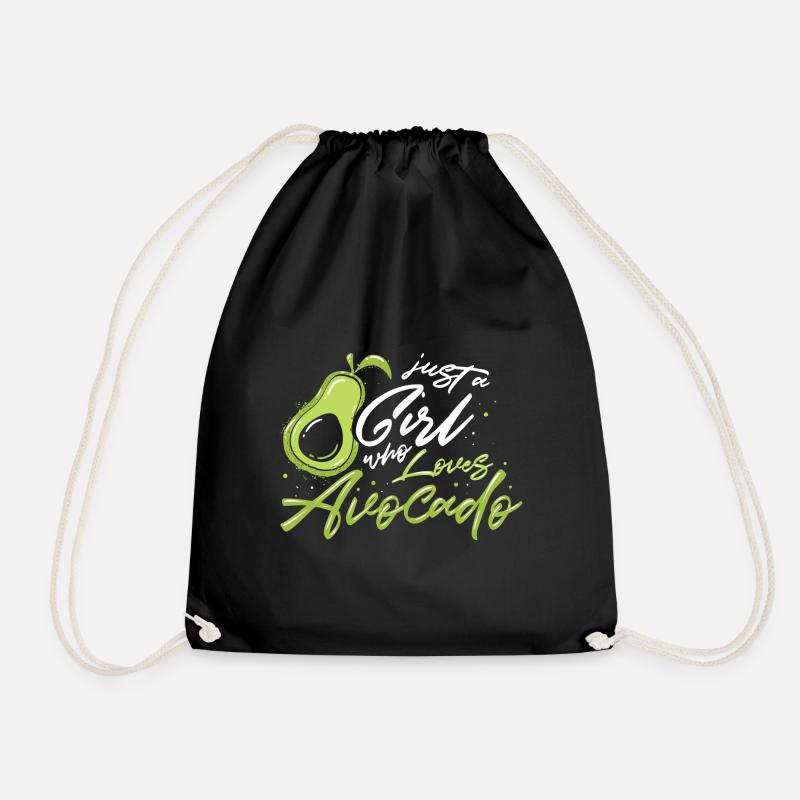 avocado - Drawstring Bag - black
