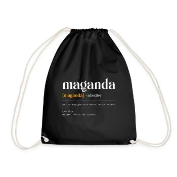 Maganda Girl Design für stolze Pinays - Turnbeutel - Schwarz - Vorne