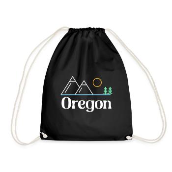 Natur Oregon Design für stolze Oregonier - Turnbeutel - Schwarz - Vorne