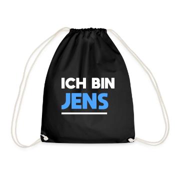 Jens Name Spruch für stolze Jens - Turnbeutel - Schwarz - Vorne