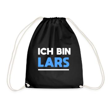 Lars Name Spruch für stolze Lars - Turnbeutel - Schwarz - Vorne