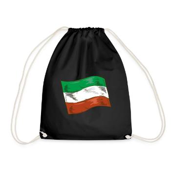Italie Drapeau Vintage Drapeau Italien Occasion Look - Sac de sport léger - noir - Devant