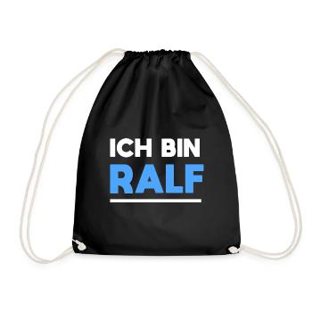Ralf Name Spruch für stolze Ralfs - Turnbeutel - Schwarz - Vorne