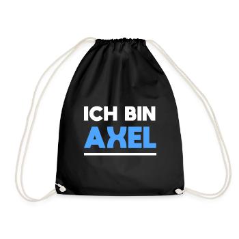 Axel Name Spruch für stolze Axels - Turnbeutel - Schwarz - Vorne
