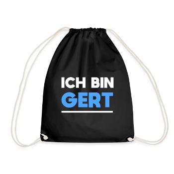 Gert Name Spruch für stolze Gerts - Turnbeutel - Schwarz - Vorne