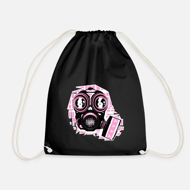 Gasmaske - Turnbeutel - Schwarz