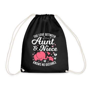 The Love Between Aunt And Niece Knows No Distance - Turnbeutel - Schwarz - Vorne