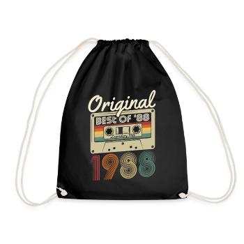 Original 1988 naissance naissance rétro anniversaire - Sac de sport léger - noir - Devant