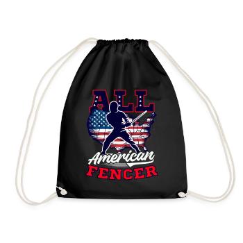 Fencing All American Fencer - Drawstring Bag - black - Front