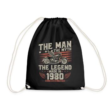 1980 ' s Vintage Homme Mythe Légende Moto - Sac de sport léger - noir - Devant