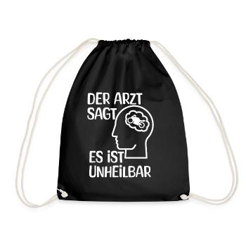 Motorcycling - The doctor says it's incurable - Drawstring Bag - black - Front