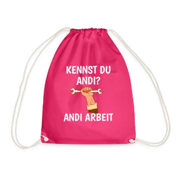 Connaissez-vous le travail d’Andi Andi ? - Sac de sport léger - fuchsia - Devant